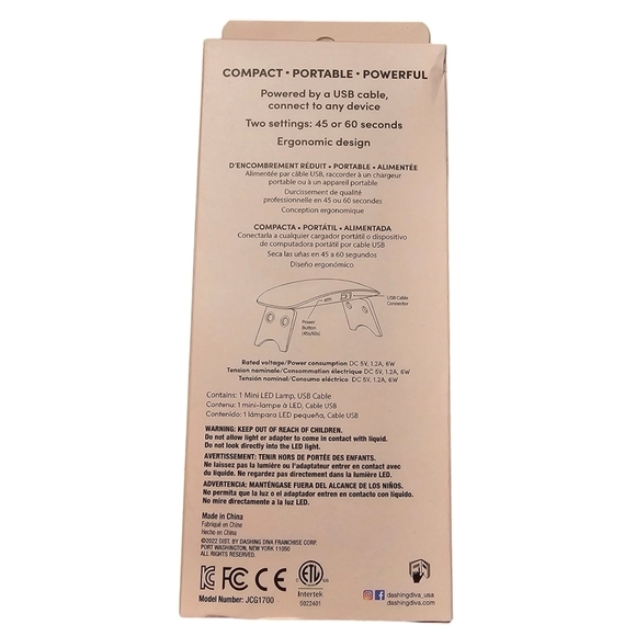 Dashing Diva Glaze Semi-Cured Gel & Mini LED Lamp•22 Nail Strips - Picture 4 of 5